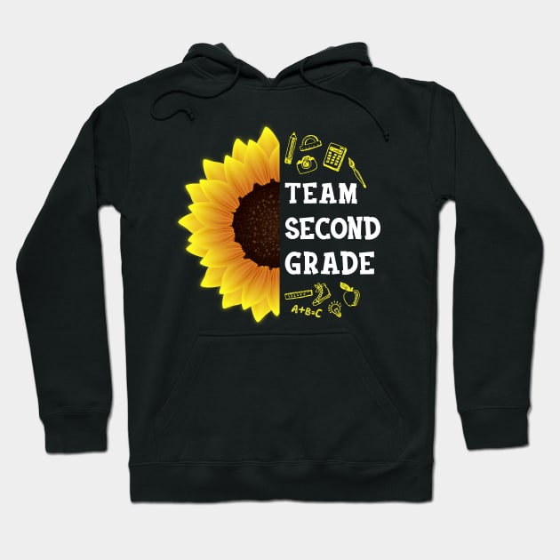 Team Second Grade Shirt First Day Preschool Back to School Sunflower Gift Hoodie by hardyhtud